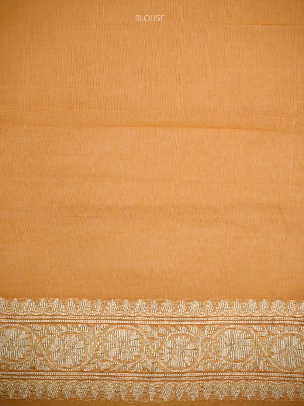 Pastel Orange Zari Cotton Saree - Sacred Weaves