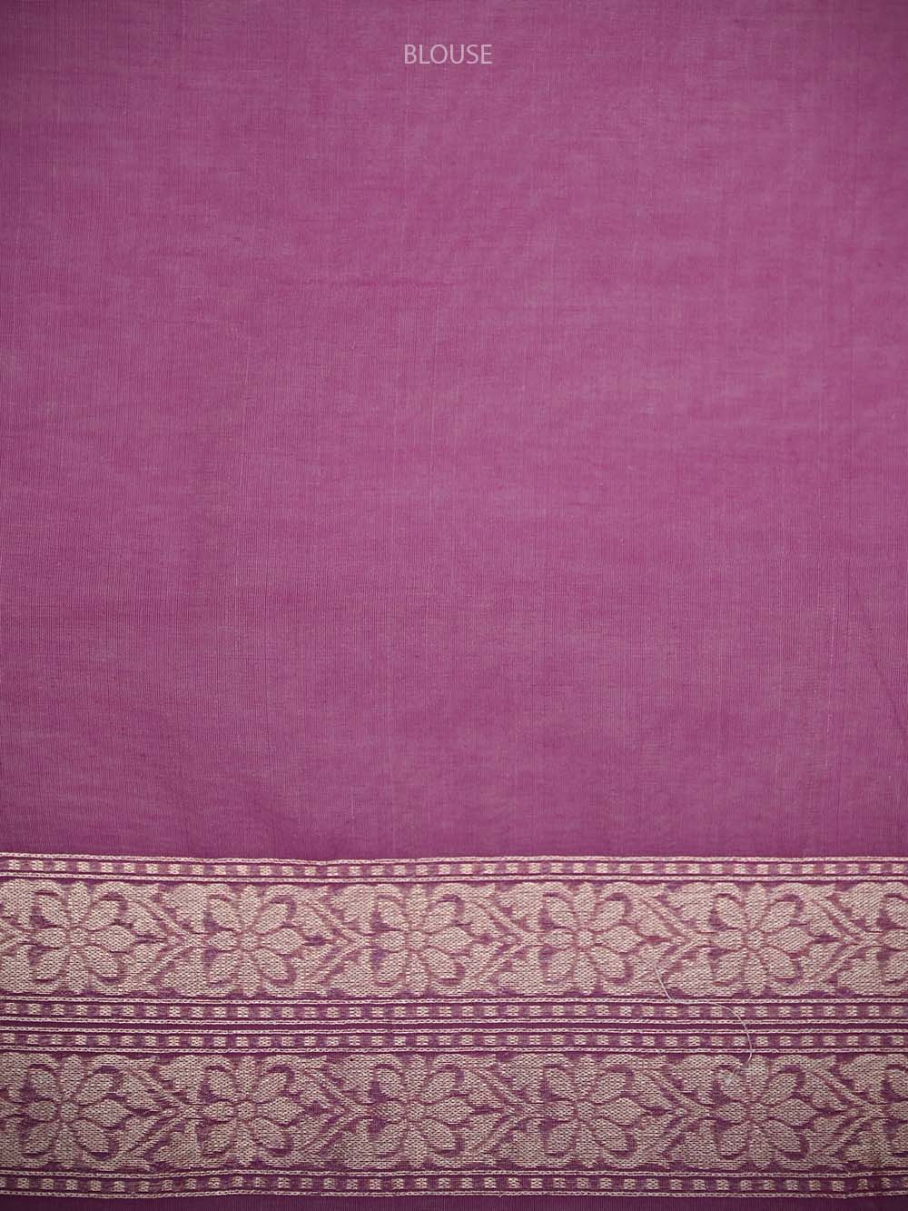 Lilac Zari Cotton Saree - Sacred Weaves