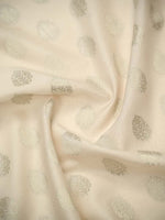 Cream Cotton Silk Handloom Banarasi Suit