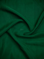 Bottle Green Plain Crepe Silk Handloom Banarasi Saree - Sacred Weaves