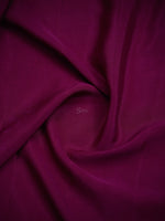 Dark Purple Plain Crepe Silk Handloom Banarasi Saree - Sacred Weaves