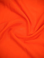Orange Plain Crepe Silk Handloom Banarasi Saree - Sacred Weaves