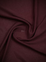 Brown Plain Crepe Silk Handloom Banarasi Saree- Sacred Weaves