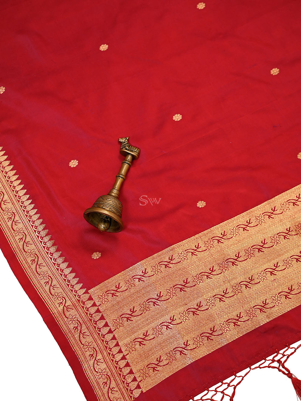 Black Grey Satin Brocade Silk Handloom Banarasi Suit - Sacred Weaves