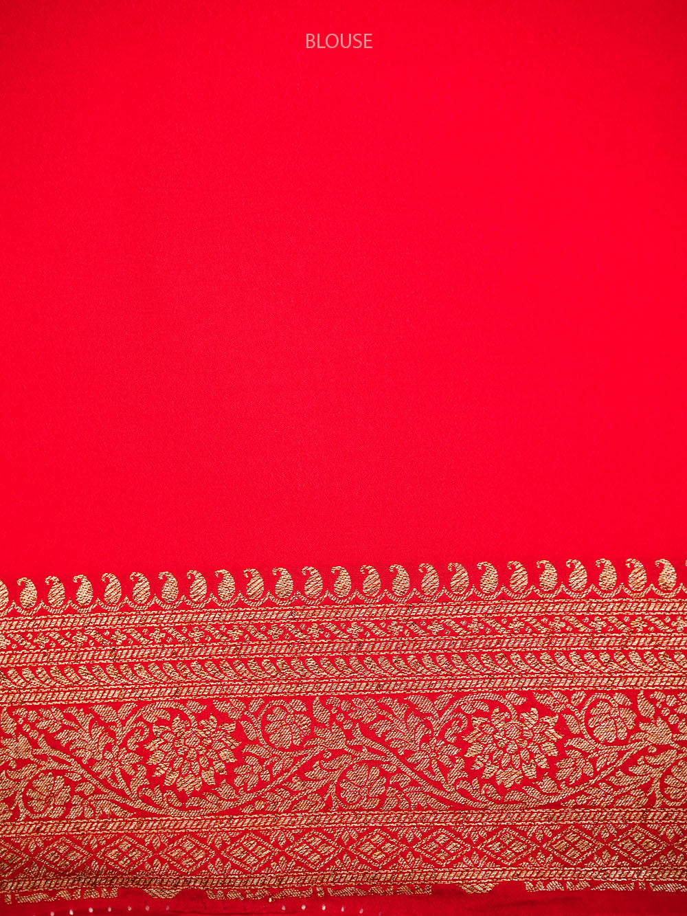 Red Jaal Crepe Silk Handloom Banarasi Saree - Sacred Weaves