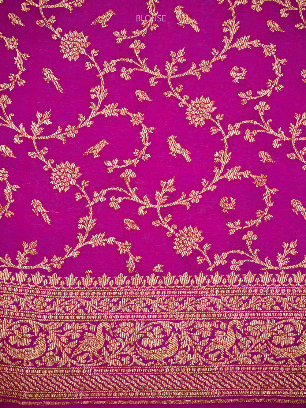 Dark Magenta Booti Crepe Silk Handloom Banarasi Saree - Sacred Weaves