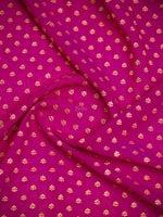 Magenta Booti Crepe Silk Handloom Banarasi Saree - Sacred Weaves
