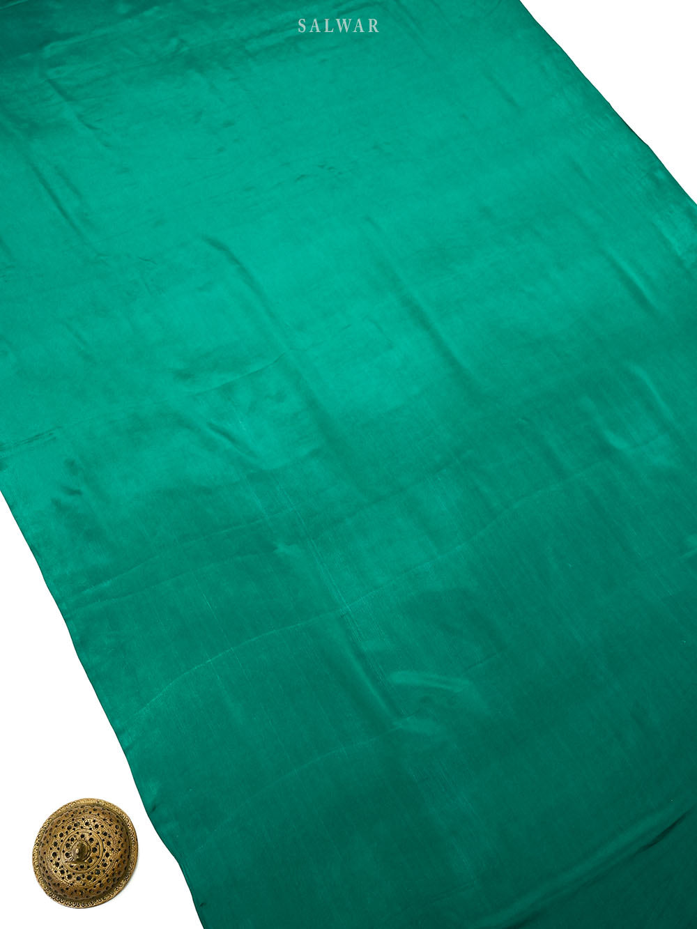 Teal Green Booti Crepe Silk Handloom Banarasi Suit - Sacred Weaves