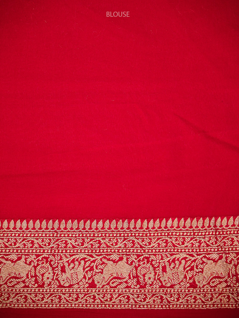 Dark Pink Shikargah Zari Jaal Khaddi Georgette Handloom Banarasi Saree - Sacred Weaves