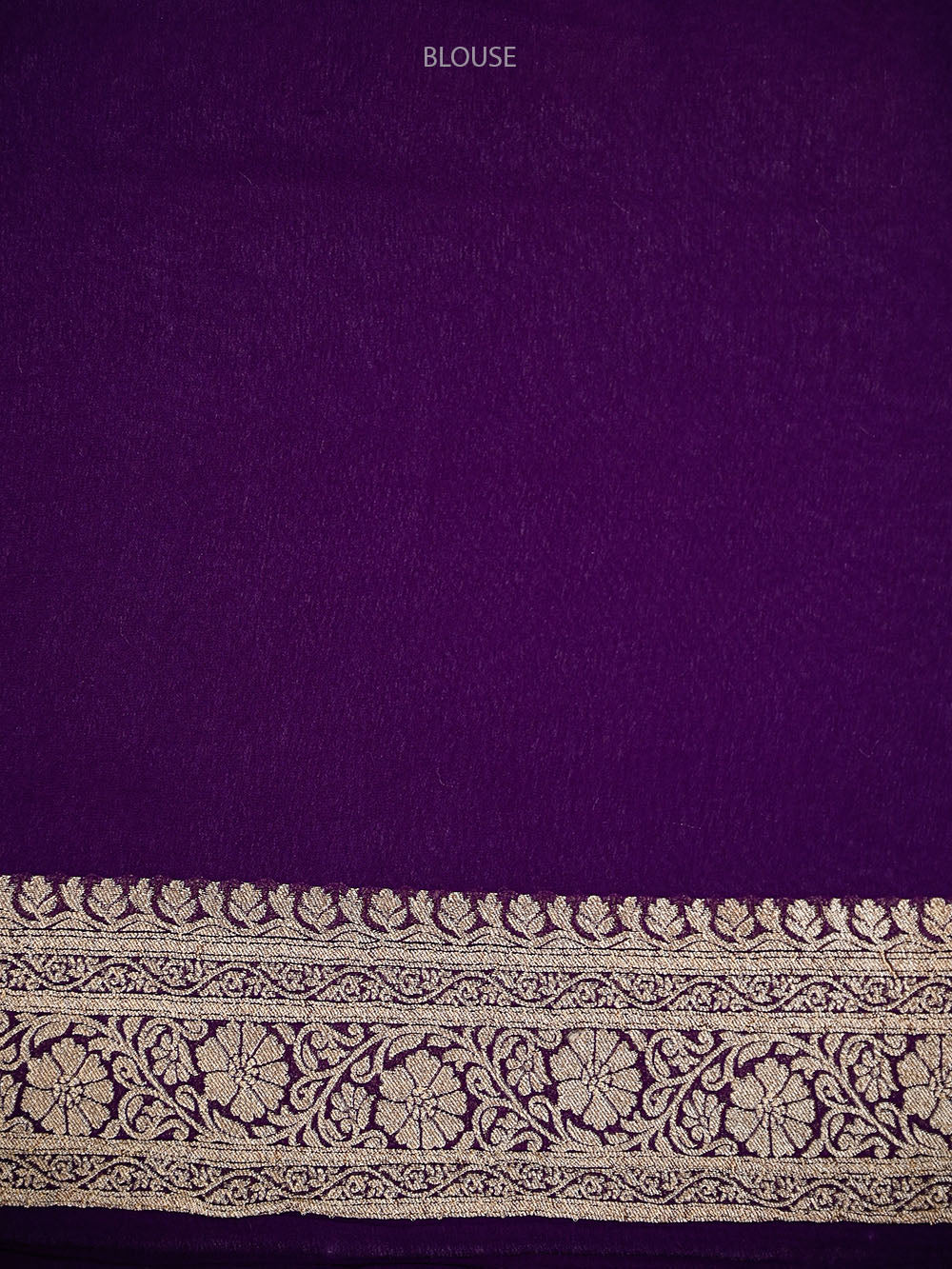 Purple Floral Jaal Khaddi Georgette Handloom Banarasi Saree - Sacred Weaves