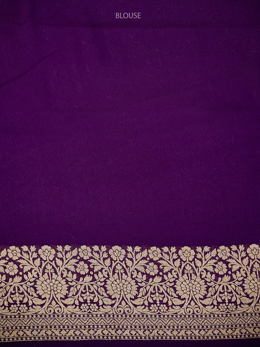Purple Floral Zari Jaal Khaddi Georgette Handloom Banarasi Saree - Sacred Weaves