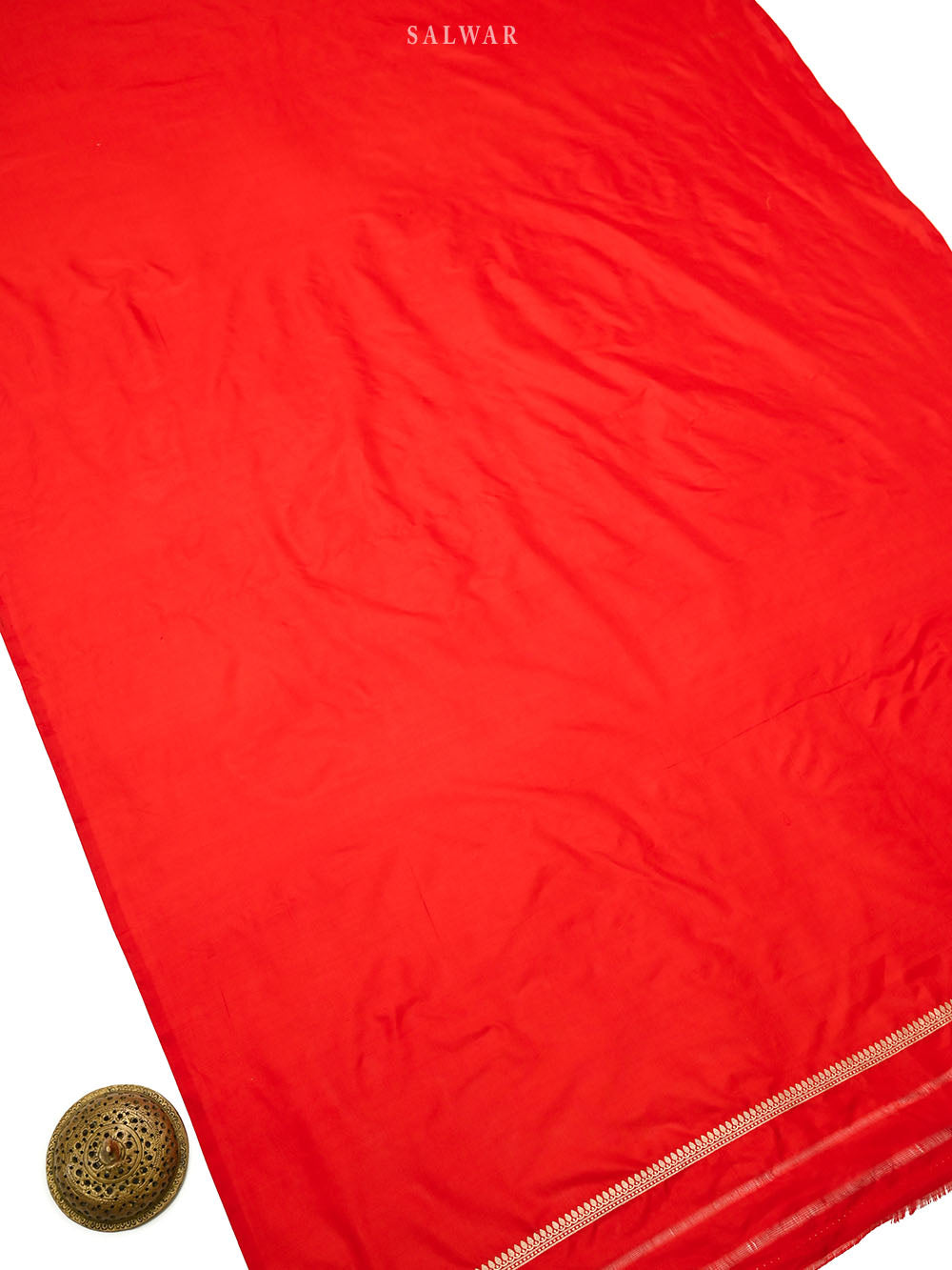 Red Meenakari Booti Katan Silk Handloom Banarasi Suit - Sacred Weaves
