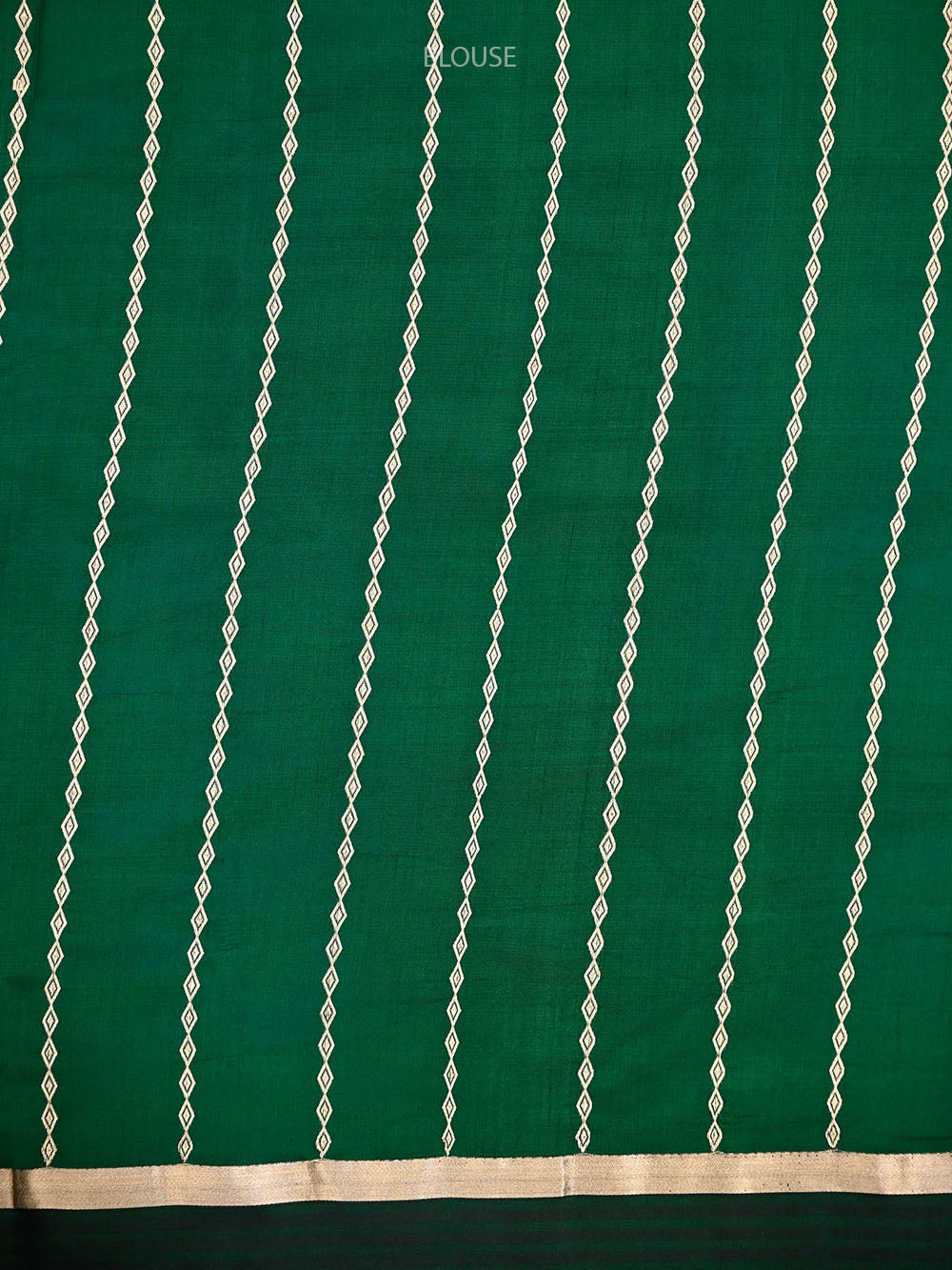 Bottle Green Boota Pure Silk Handloom Banarasi Saree - Sacred Weaves
