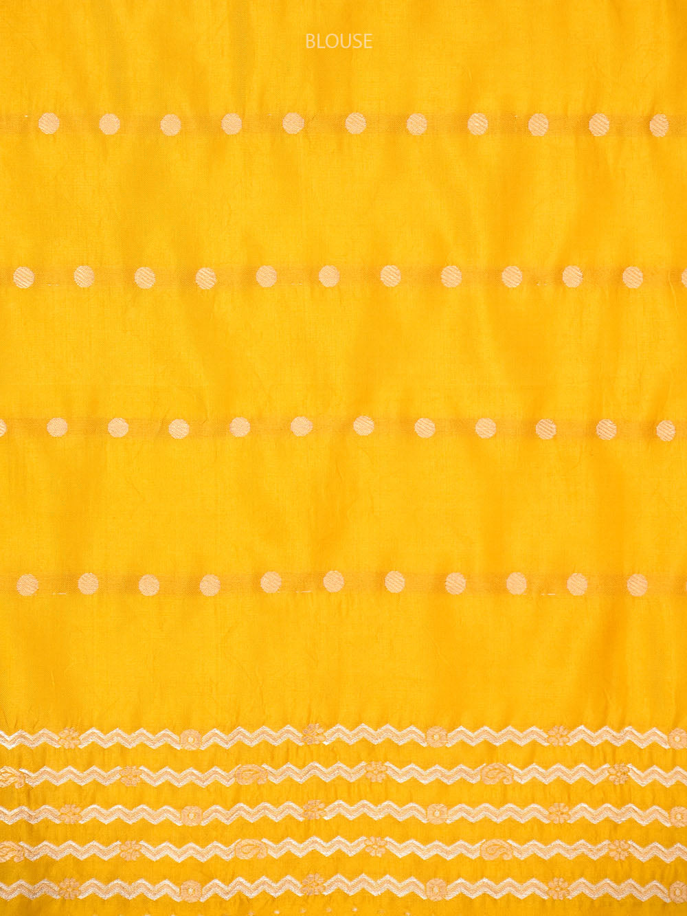 Yellow Booti Katan Silk Handloom Banarasi Saree - Sacred Weaves
