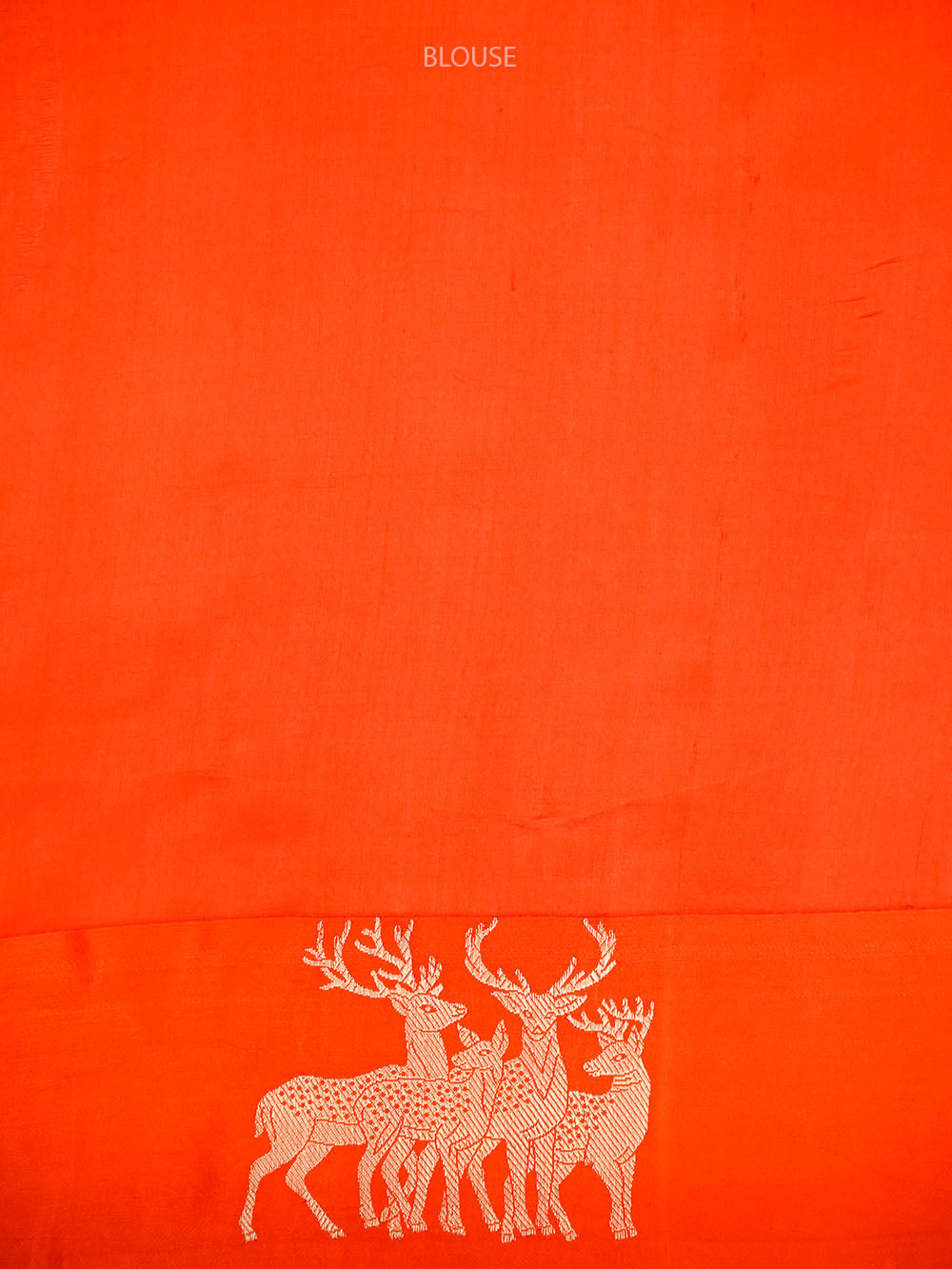 Dark Orange Booti Katan Silk Handloom Banarasi Saree - Sacred Weaves
