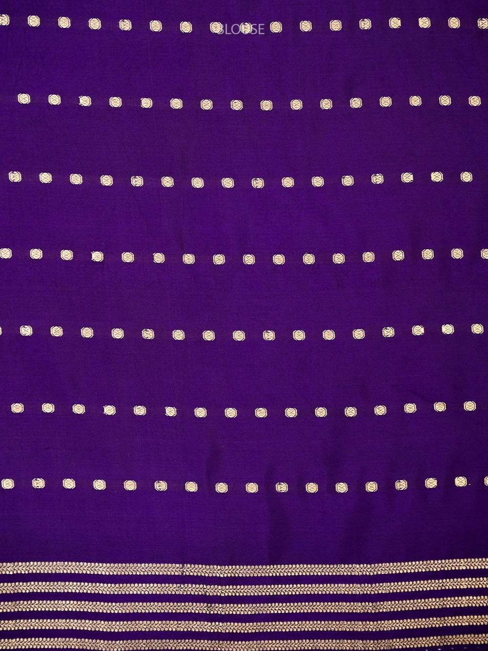 Purple Booti Katan Silk Handloom Banarasi Saree - Sacred Weaves
