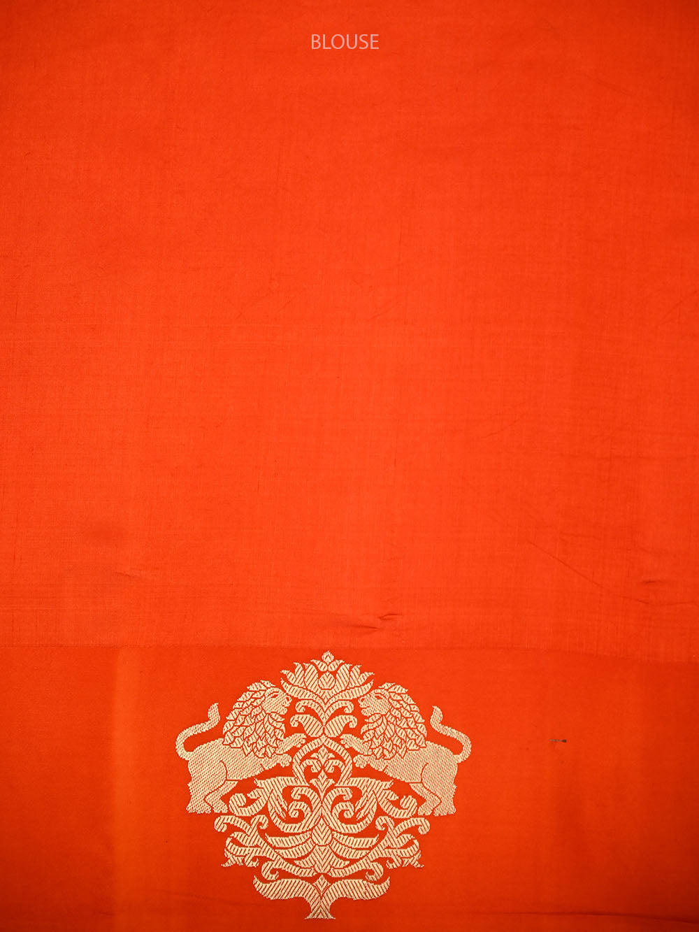 Orange Gold Booti Pure Handloom Banarasi Soft Silk Saree - Sacred Weaes