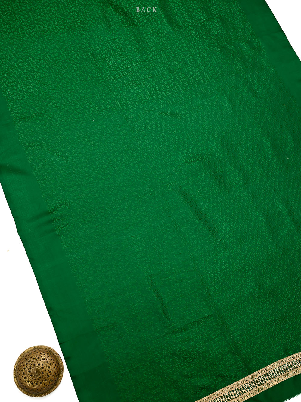 Bottle Green Satin Tanchoi Silk Handloom Banarasi Suit - Sacred Weaves
