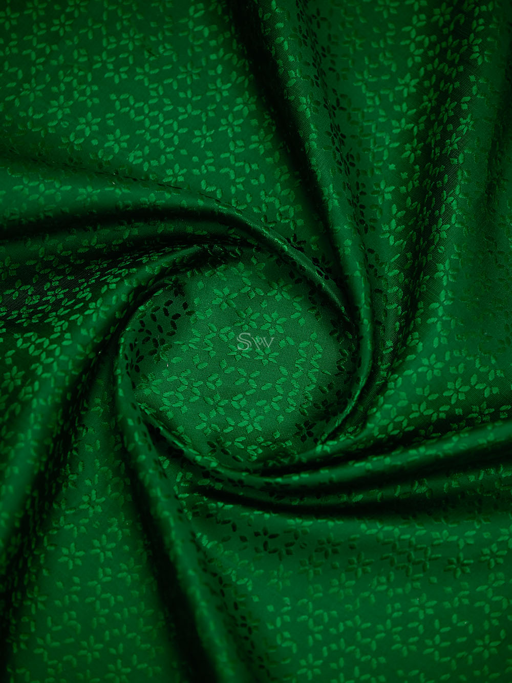 Bottle Green Satin Tanchoi Silk Handloom Banarasi Suit - Sacred Weaves