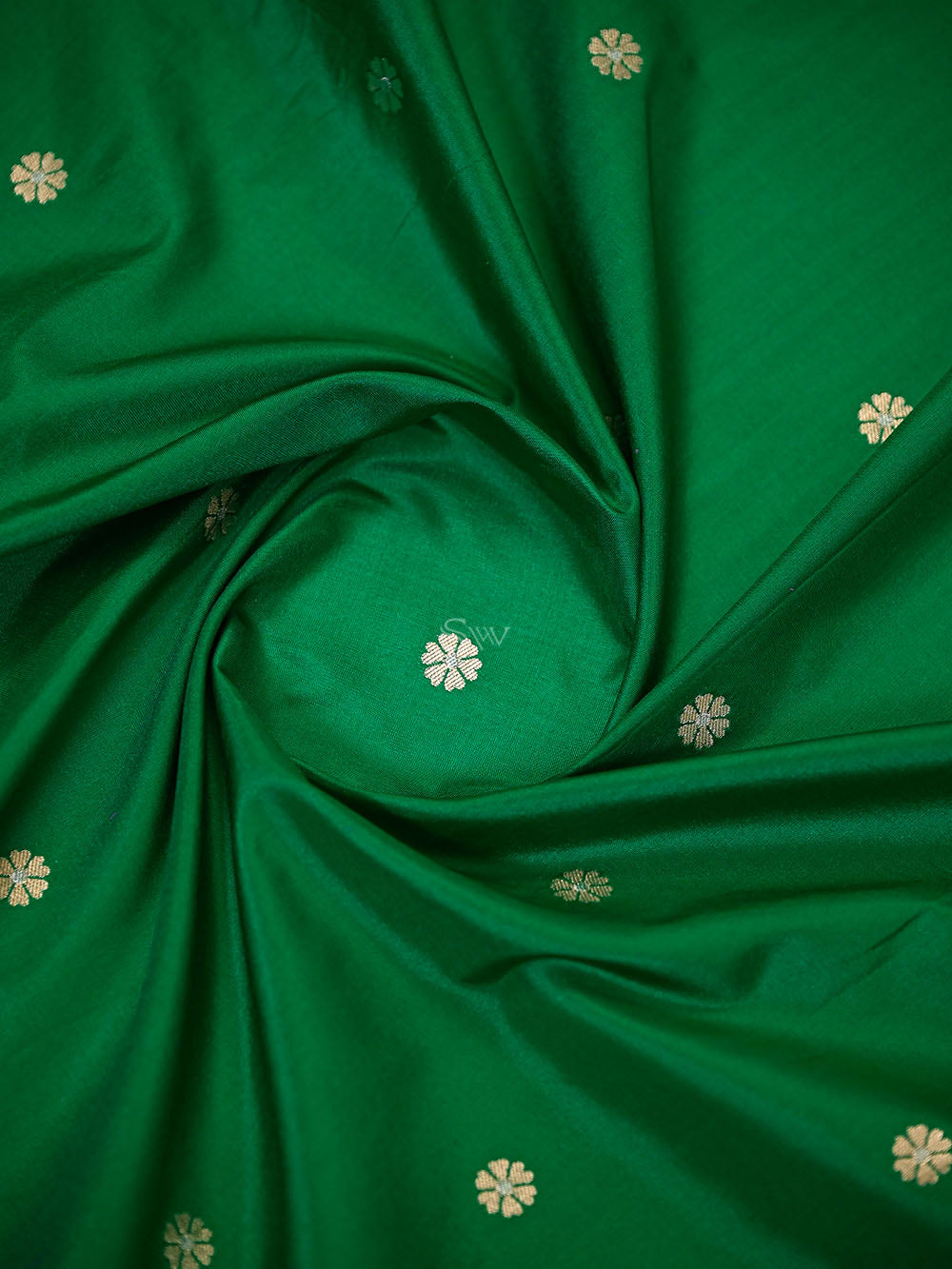 Green Sona Roopa Jaal Katan Silk Handloom Banarasi Suit - Sacred Weaves