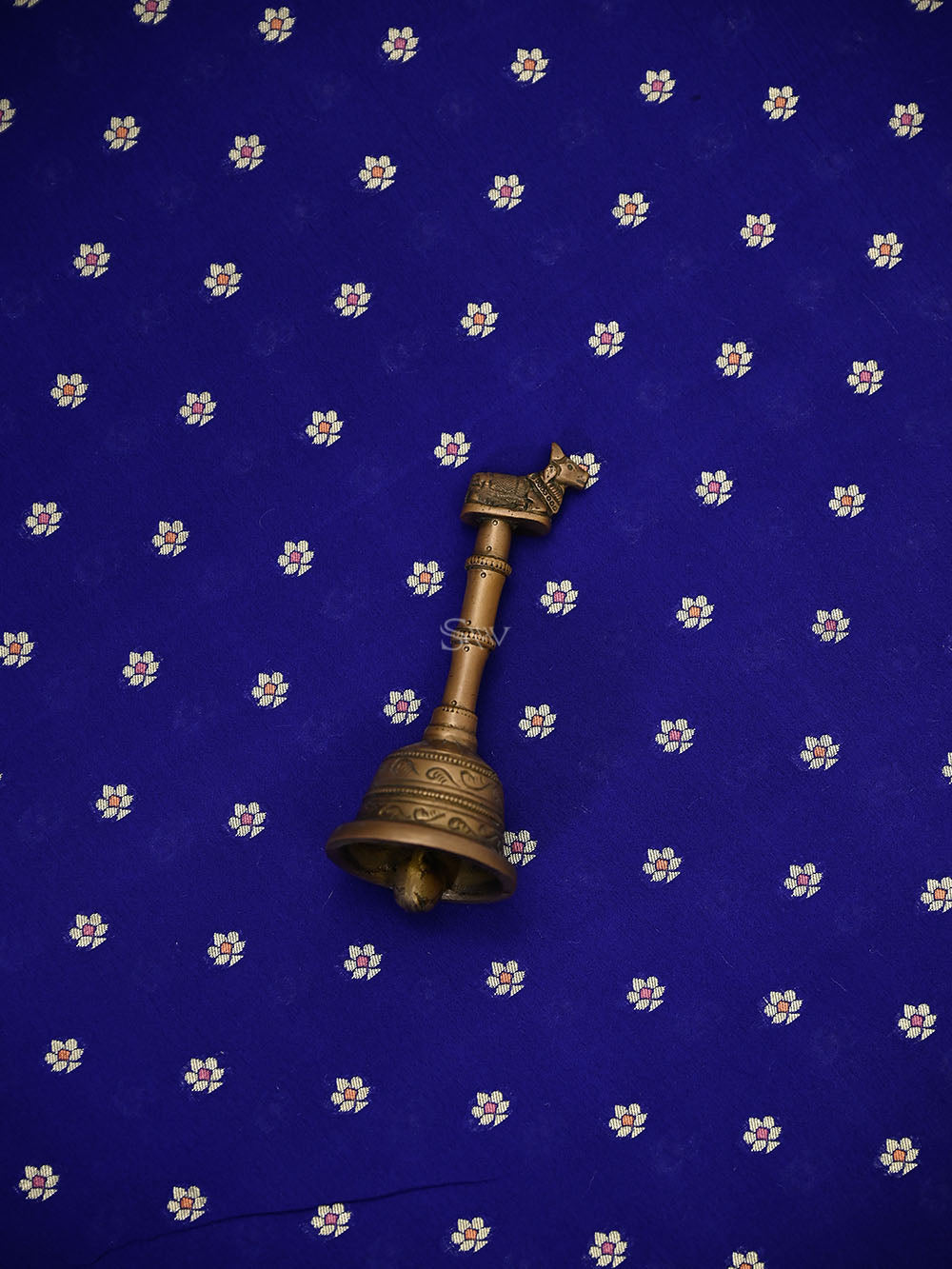 Royal Blue Meenakari Crepe Silk Handloom Banarasi Suit - Sacred Weaves