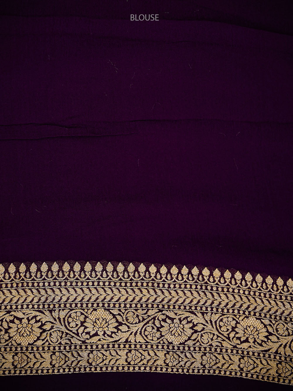 Midnight Blue Jaal Khaddi Georgette Handloom Banarasi Saree - Sacred Weaves
