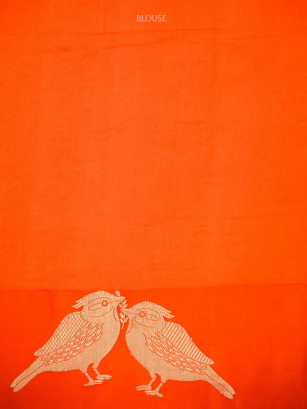 Orange Floral Booti Pure Handloom Banarasi Soft Silk Saree - Sacred Weaves