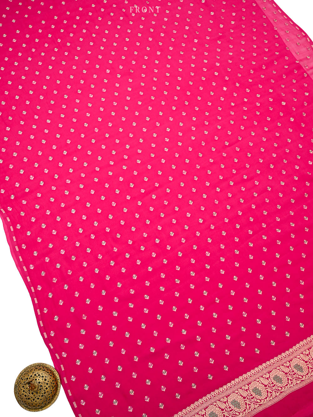 Magenta Meenakari Khaddi Georgette Handloom Banarasi Suit - Sacred Weaves
