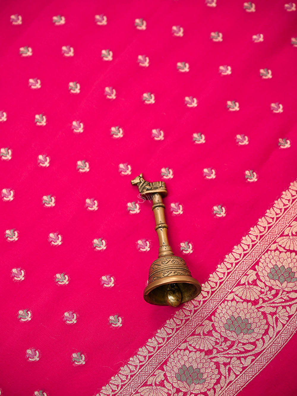 Magenta Meenakari Khaddi Georgette Handloom Banarasi Suit - Sacred Weaves