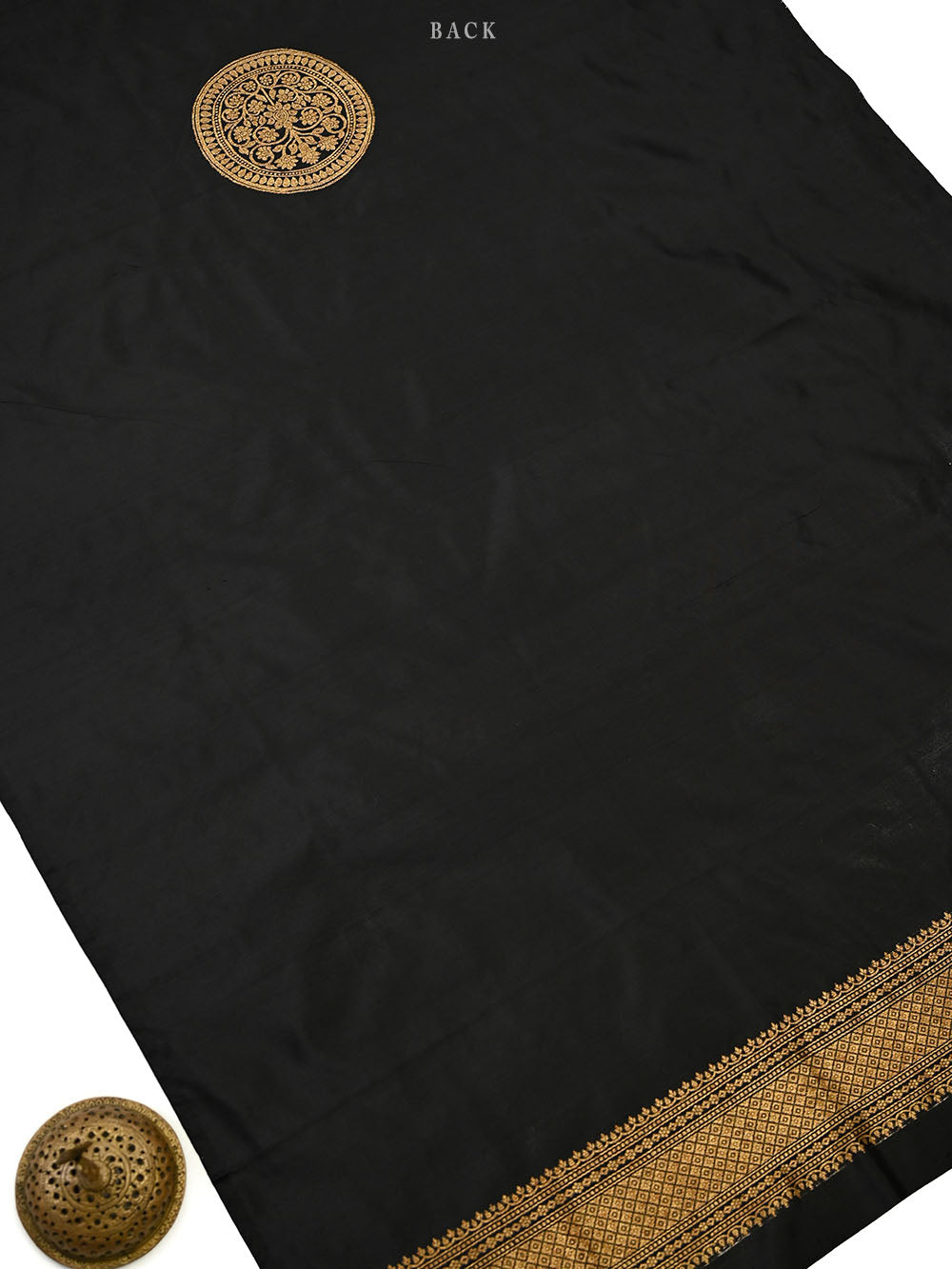 Black Katan Silk Handloom Banarasi Co-Ord Set - Sacred Weaves