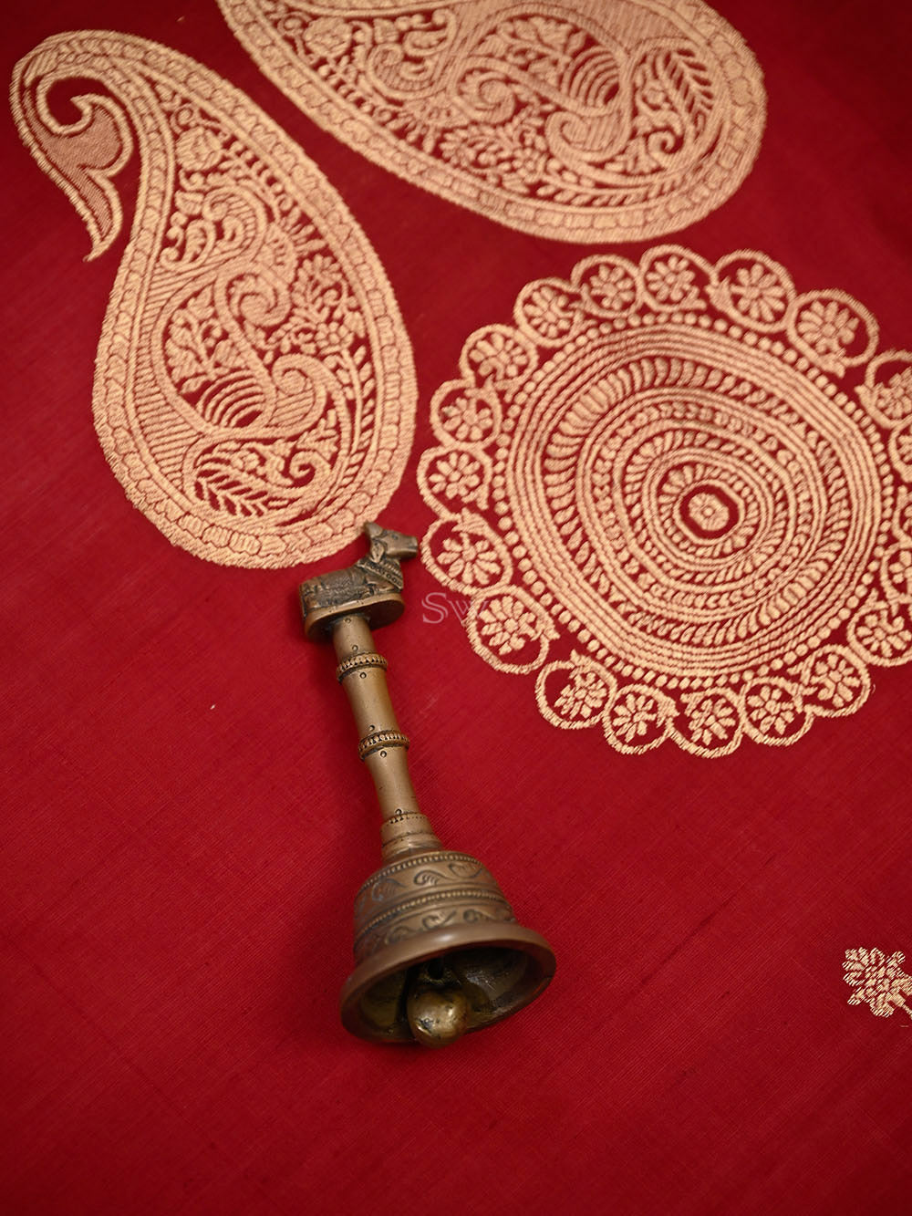 Maroon Katan Silk Handloom Banarasi Co-Ord Set - Sacred Weaves