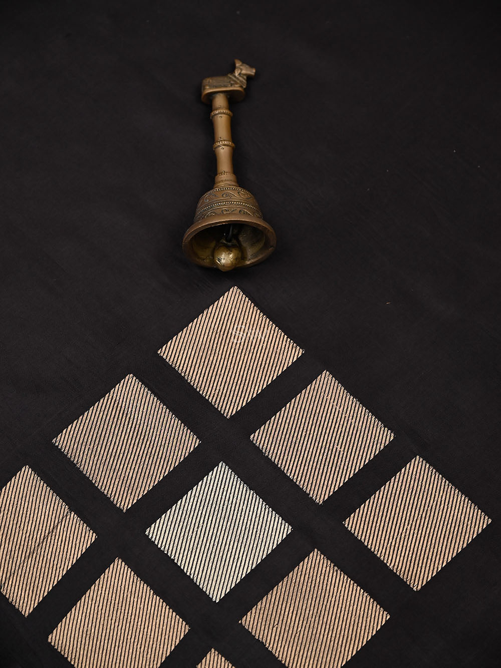 Black Sona Roopa Booti Katan Silk Handloom Banarasi Suit - Sacred Weaves