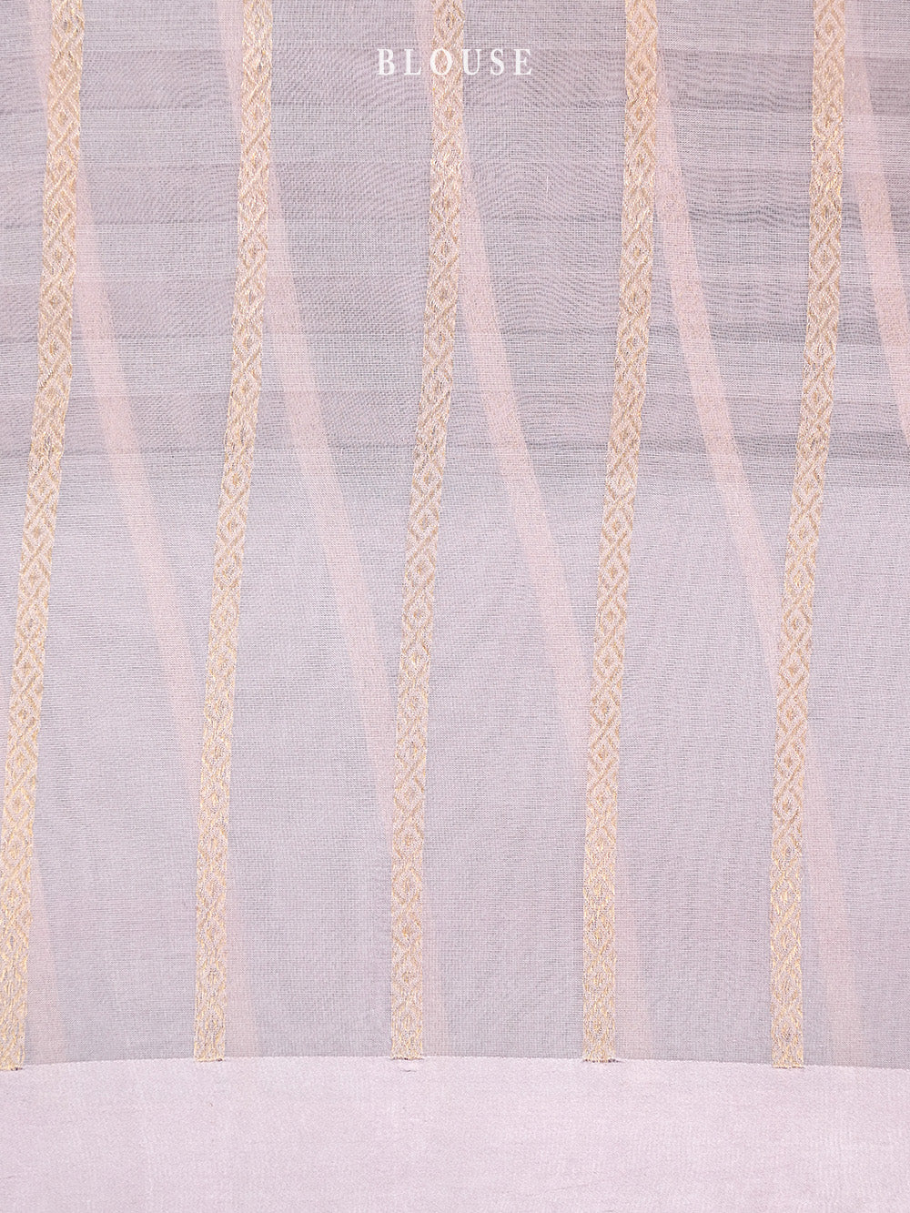 Powder Pink Organza Handloom Banarasi Saree - Sacred Weaves