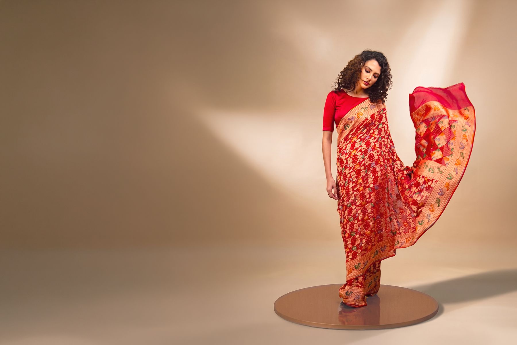 Khaddi Georgette Sarees by Sacred Weaves