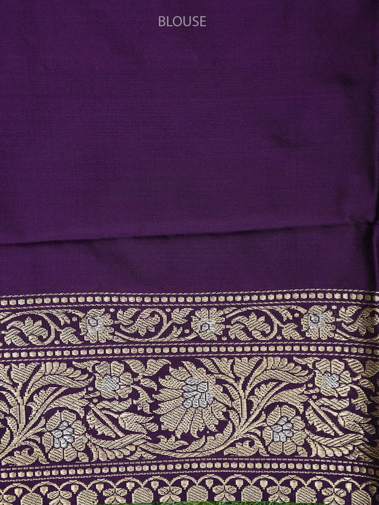 Purple Katan Silk Handloom Banarasi Saree - Sacred Weaves