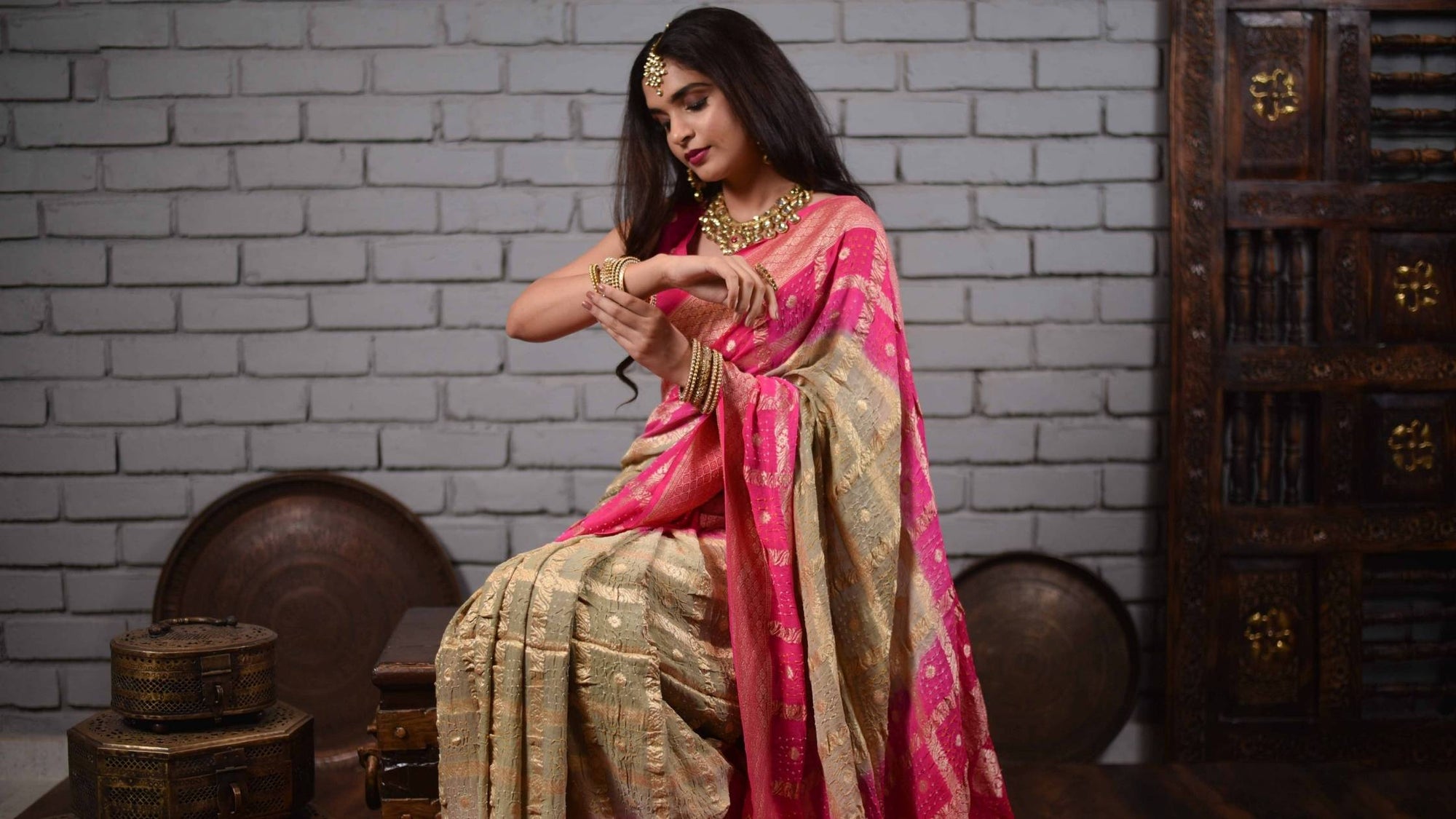 Banarasi Bandhani Sarees