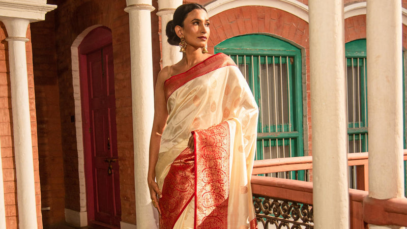 Kajal aggarwal beige art silk party wear saree 5160