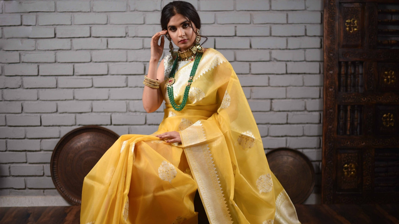 Yellow Handloom Cotton Silk Saree – Beatitude