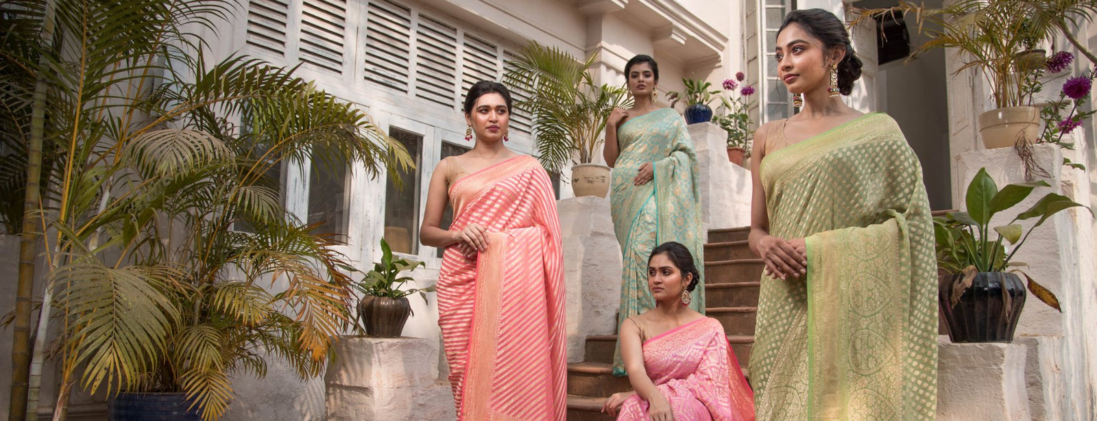 Buy Khaddi Georgette Banarasi Sarees Online