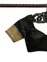 Black Satin Tissue Silk Banarasi Ready-Made Blouse - Sacred Weaves