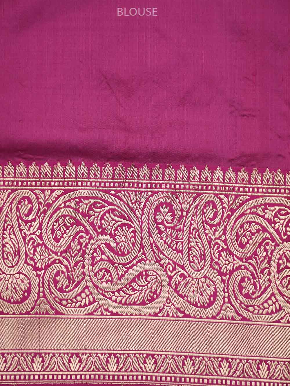 Red Boota Katan Silk Handloom Banarasi Saree - Sacred Weaves