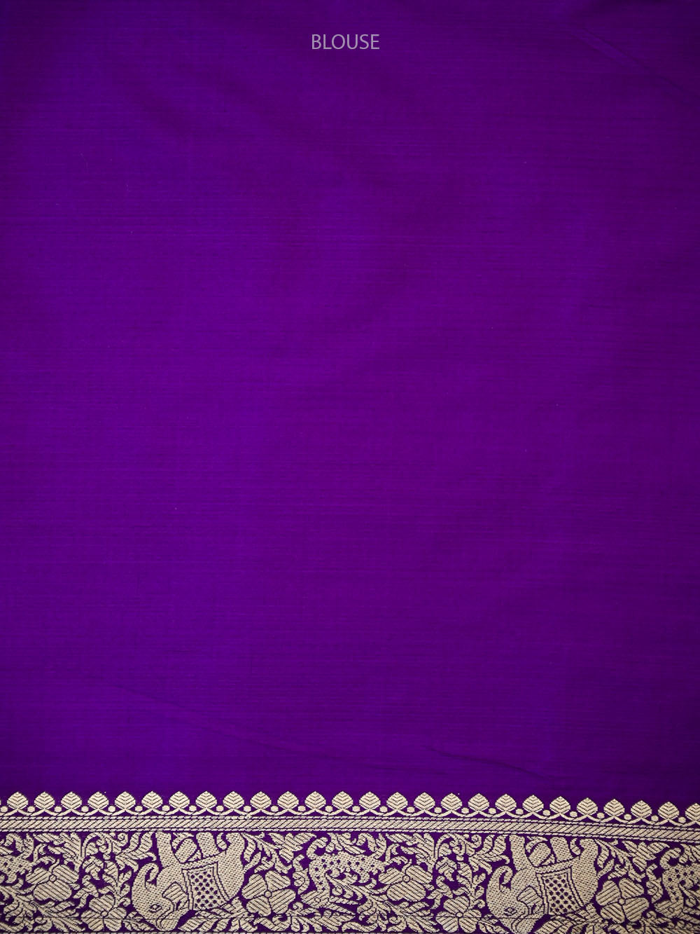 Purple Shikargah Brocade Katan Silk Handloom Banarasi Saree - Sacred Weaves