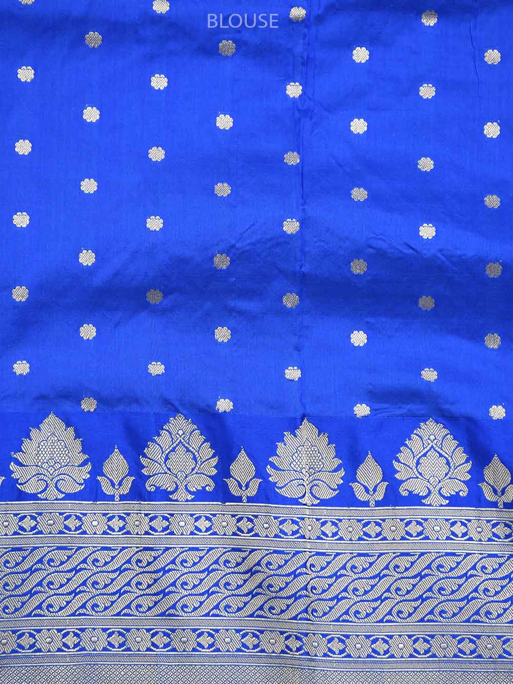 Turquoise Blue Plain Katan Silk Handloom Banarasi Saree - Gift Box