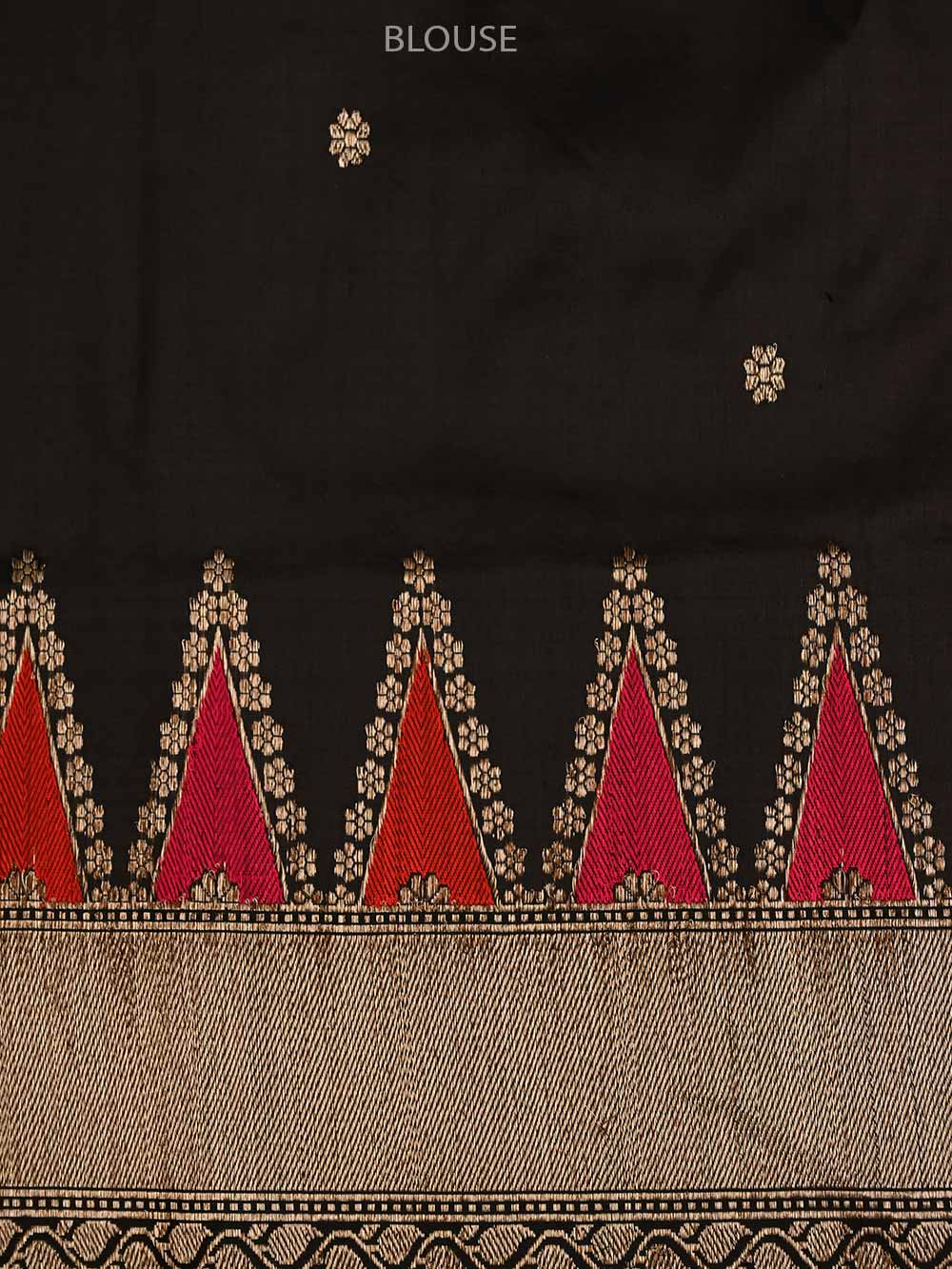 Wine Meenakari Boota Katan Silk Handloom Banarasi Saree - Sacred Weaves