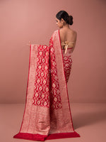 Red Meenakari Uppada Katan Silk Handloom Banarasi Saree