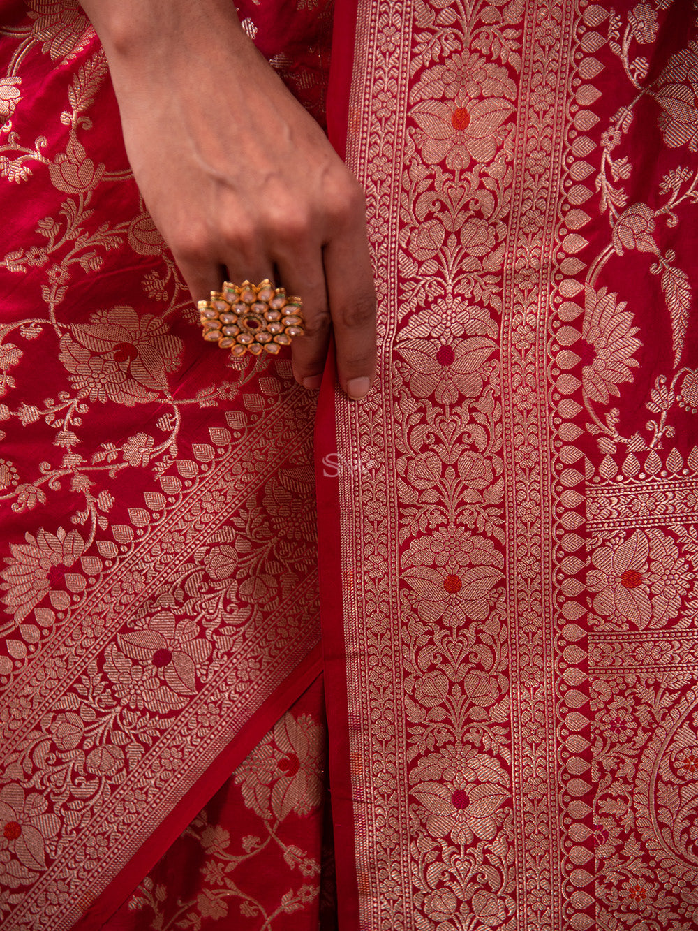 Pink Orange Meenakari Uppada Katan Silk Handloom Banarasi Saree - Sacred Weaves
