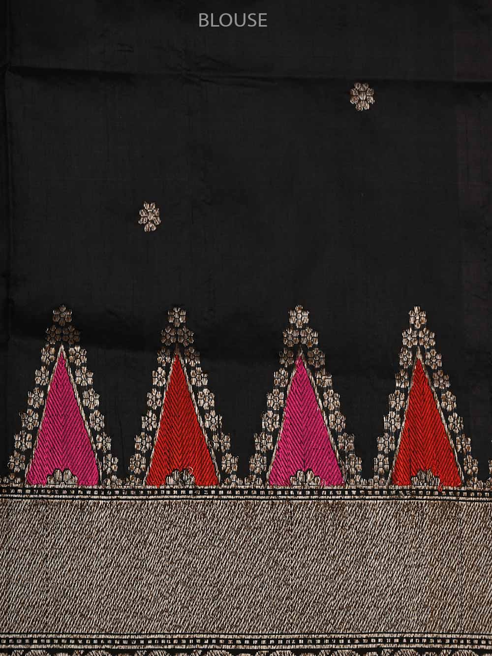 Bottle Green Meenakari Boota Katan Silk Handloom Banarasi Saree - Sacred Weaves