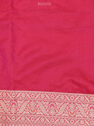Dark Pink Meenakari Uppada Katan Silk Handloom Banarasi Saree - Sacred Weaves