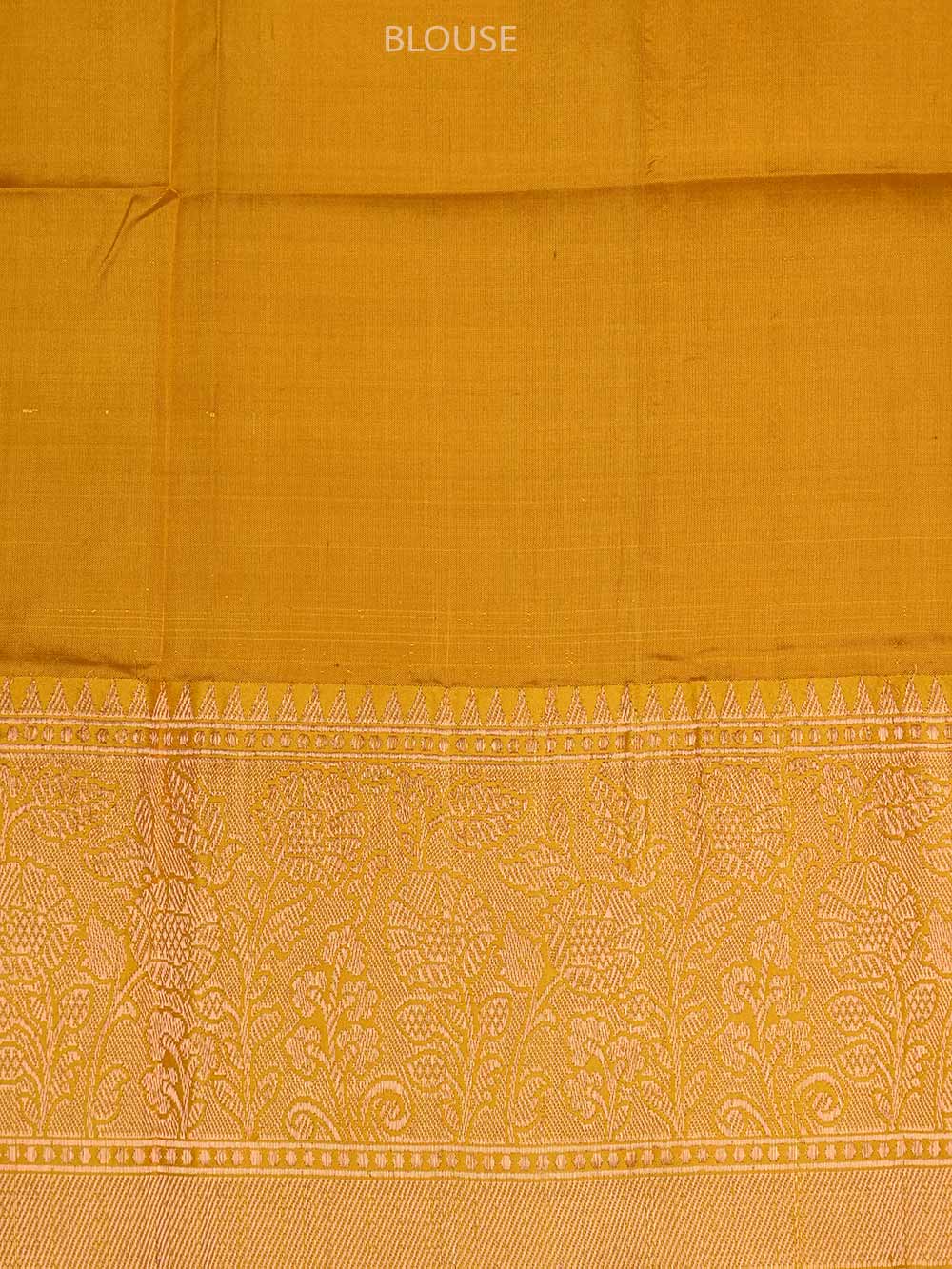 Light Beige Booti Katan Silk Handloom Banarasi Saree - Sacred Weaves