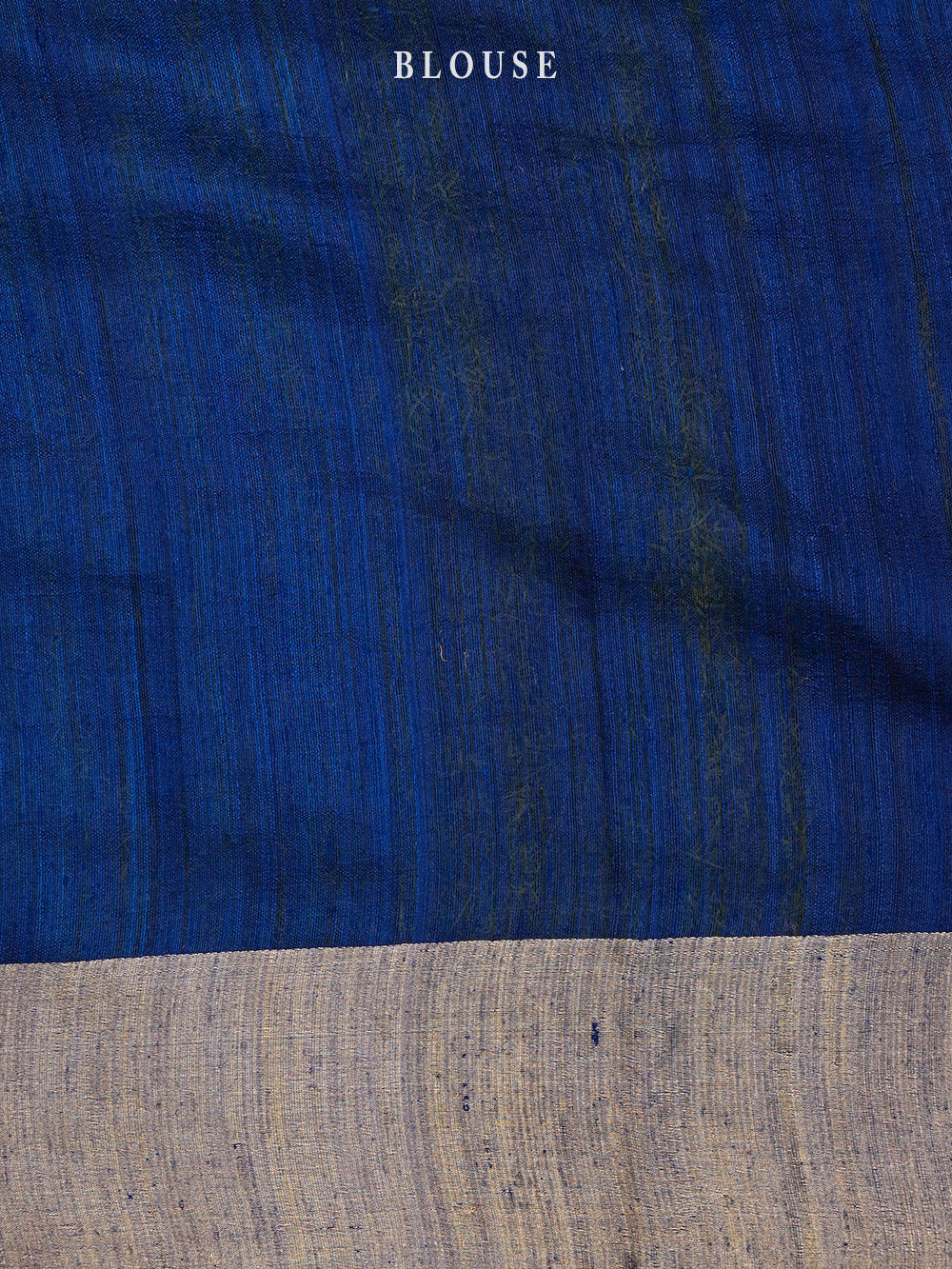 Royal Blue Shikargah Border Dupion Silk Handloom Banarasi Saree - Sacred Weaves